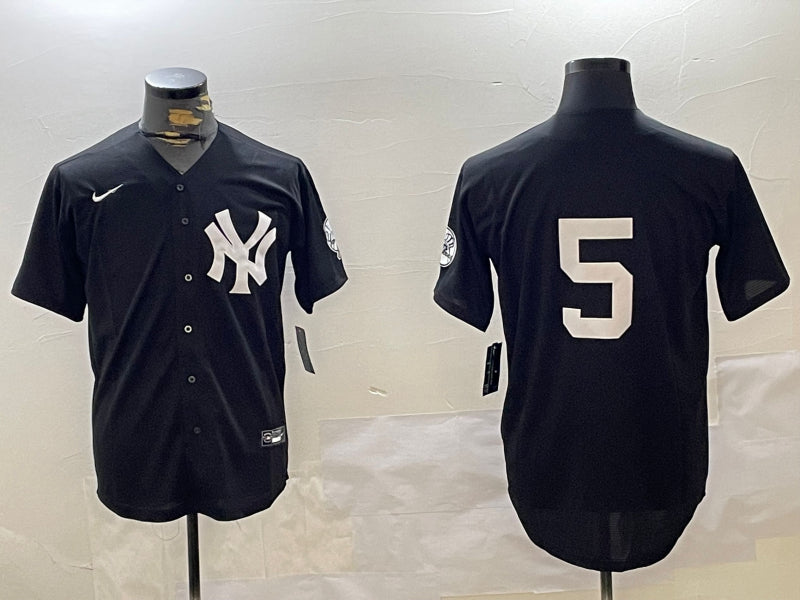 Men’s New York Yankees Joe DiMaggio #5 Black Jersey