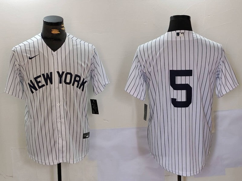 Men’s New York Yankees Joe Dimaggio #5 White Limited Jersey