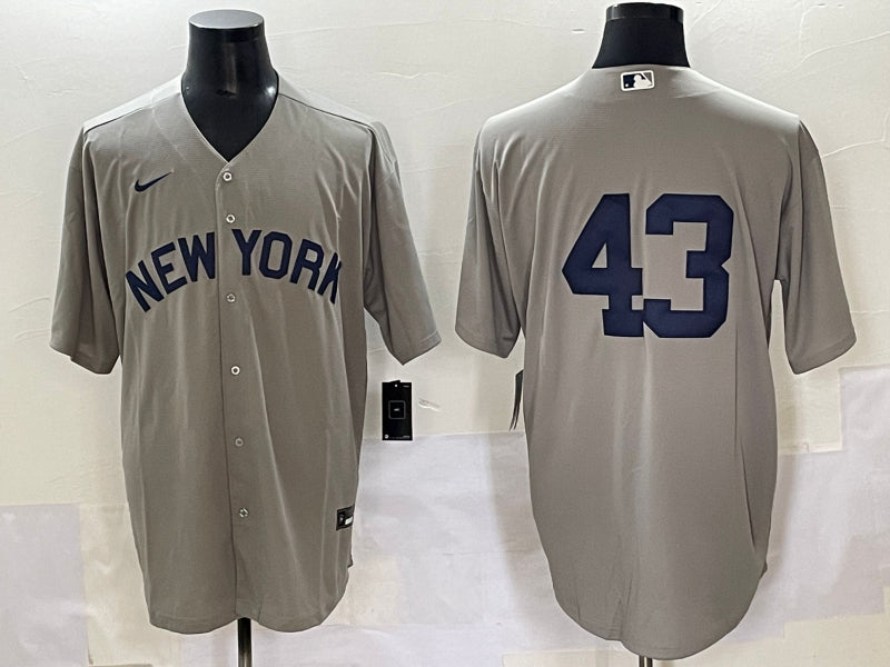 Men’s New York Yankees Jonathan Loaisiga #43 Gray Jersey