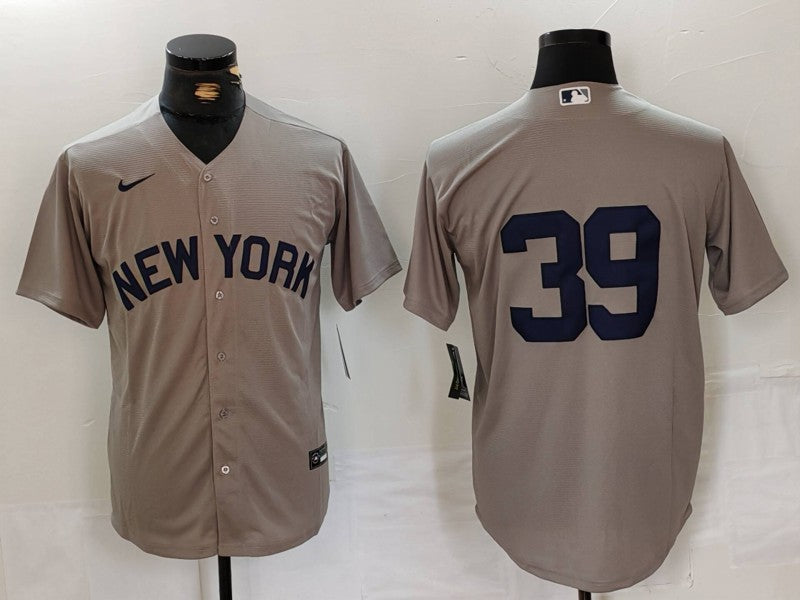 Men’s New York Yankees Jose Trevino #39 Gray Name Jersey