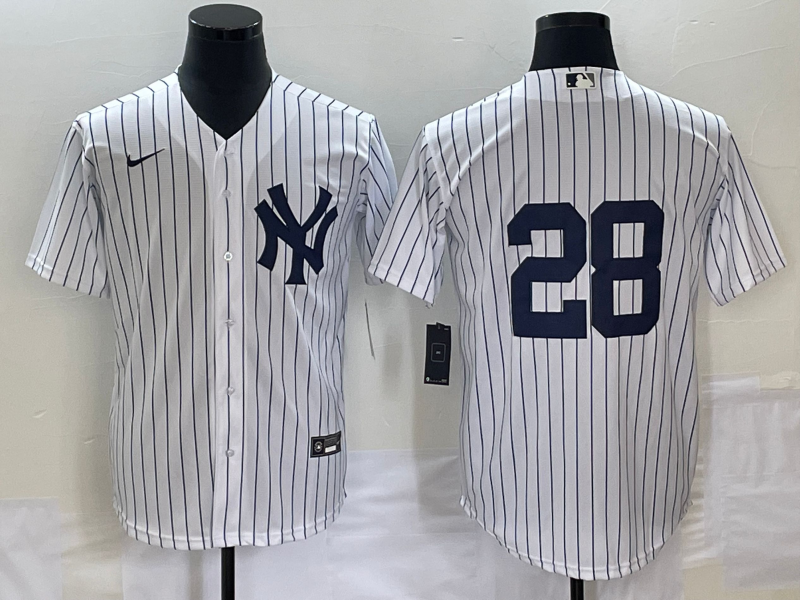 Men’s New York Yankees Josh Donaldson #28 White Name Jersey