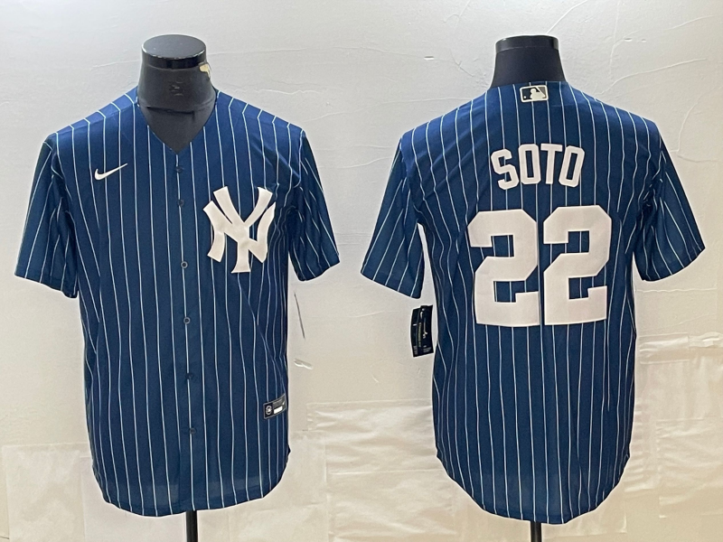 Men’s New York Yankees Juan Soto #22 Blue Jersey