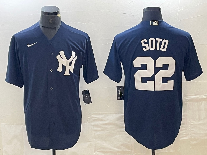 Men’s New York Yankees Juan Soto #22 Navy Jersey