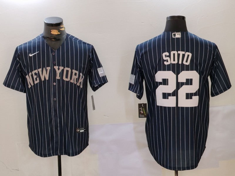 Men’s New York Yankees Juan Soto #22 Navy Jersey