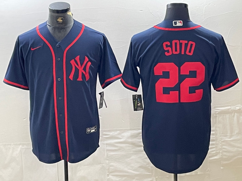 Men’s New York Yankees Juan Soto #22 Navy Limited Jersey