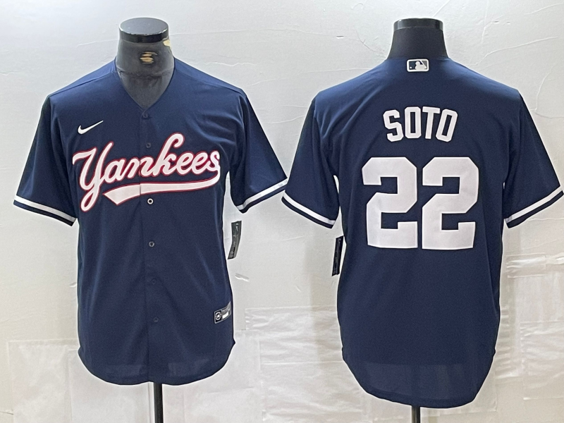 Men’s New York Yankees Juan Soto #22 Navy Limited Jersey