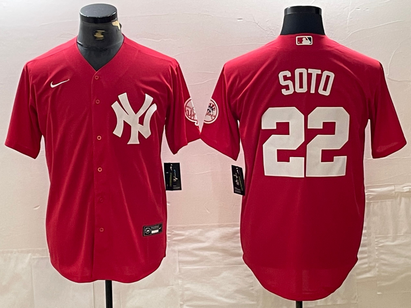 Men’s New York Yankees Juan Soto #22 Red Jersey