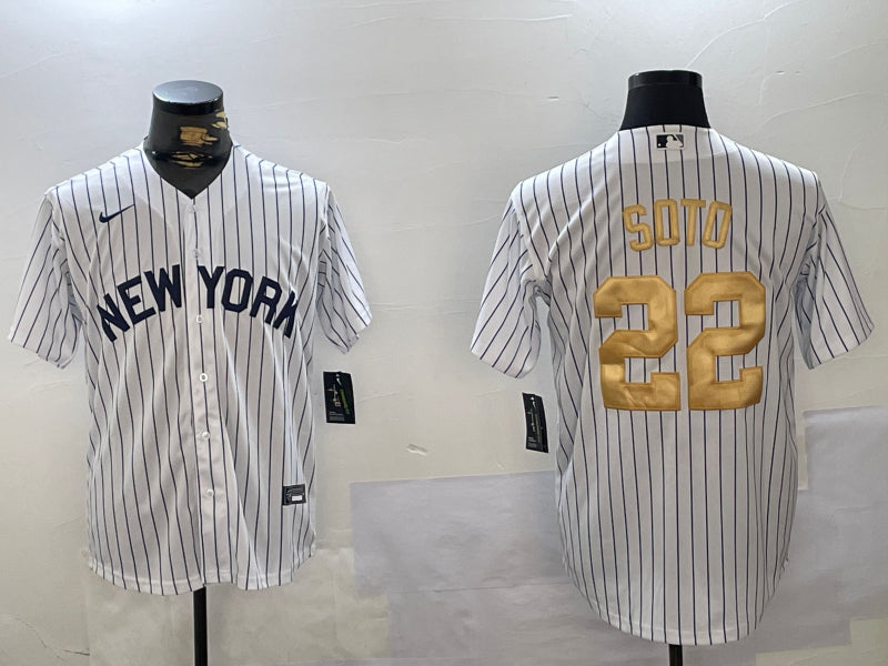 Men’s New York Yankees Juan Soto #22 White Jersey