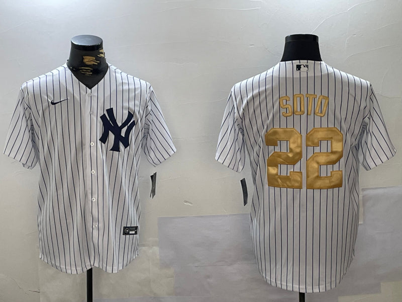 Men’s New York Yankees Juan Soto #22 White Jersey