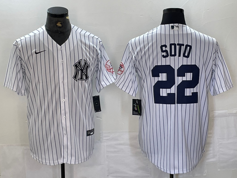 Men’s New York Yankees Juan Soto #22 White Limited Jersey