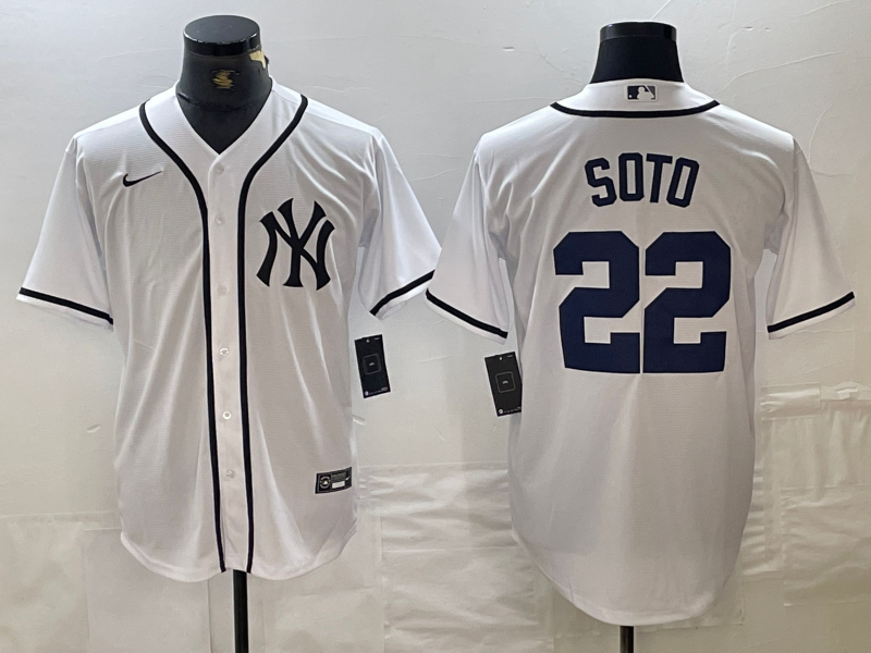 Men’s New York Yankees Juan Soto #22 White Limited Jersey