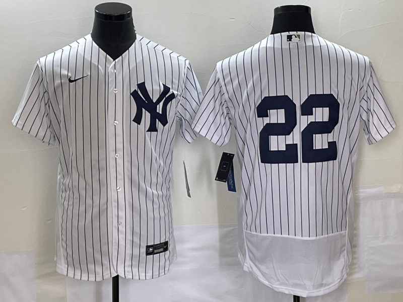 Men’s New York Yankees Juan Soto #22 White Name Jersey