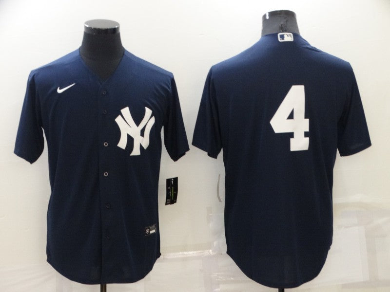 Men’s New York Yankees Lou Gehrig #4 Navy Name Jersey