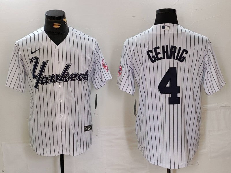 Men’s New York Yankees Lou Gehrig White Jersey