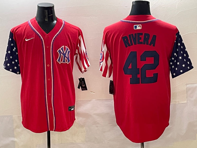 Men’s New York Yankees Mariano Rivera #42 Red Limited Jersey