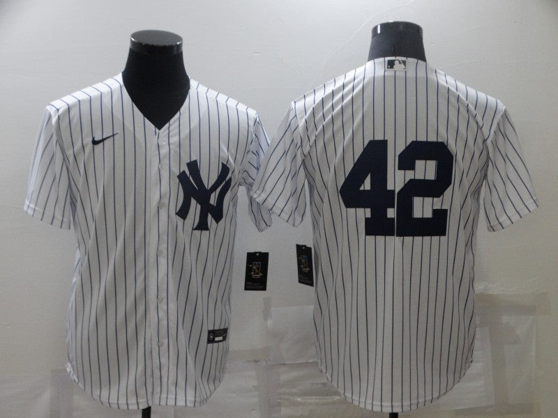 Men’s New York Yankees Mariano Rivera #42 White Name Jersey