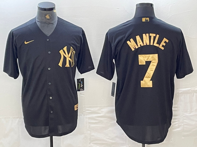 Men’s New York Yankees Mickey Mantle #7 Black Limited Jersey