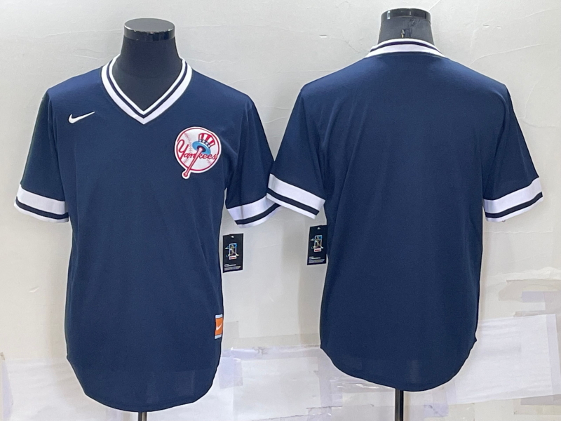 Men’s New York Yankees Navy Cooperstown Collection Blank Jersey