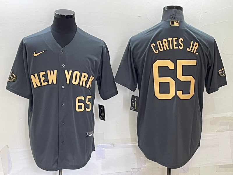 Men’s New York Yankees Nestor Cortes Jr. #65 Gray Jersey