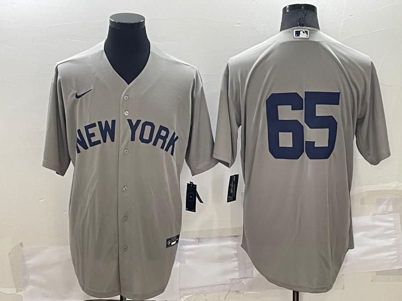 Men’s New York Yankees Nestor Cortes Jr. #65 Gray Name Jersey