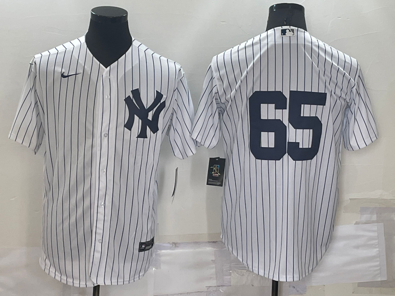 Men’s New York Yankees Nestor Cortes Jr. #65 White Name Jersey