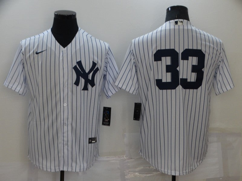 Men’s New York Yankees Nick Swisher #33 White Name Jersey