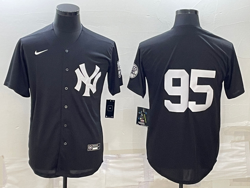 Men’s New York Yankees Oswaldo Cabrera #95 Black Name Jersey