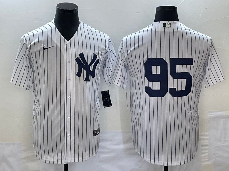 Men’s New York Yankees Oswaldo Cabrera #95 White Name Jersey