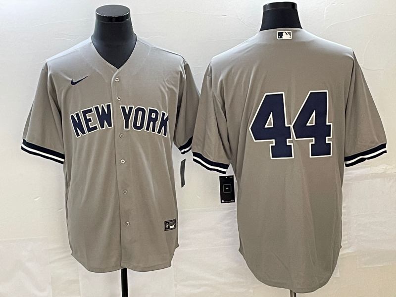 Men’s New York Yankees Reggie Jackson #44 Gray Name Jersey