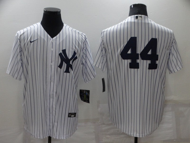 Men’s New York Yankees Reggie Jackson #44 White Name Jersey