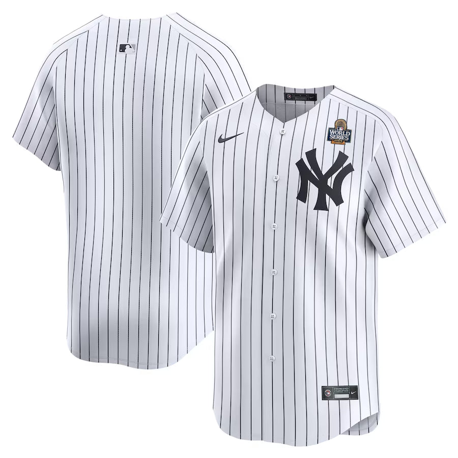 Men’s New York Yankees White 2024 World Series Home Limited Jersey