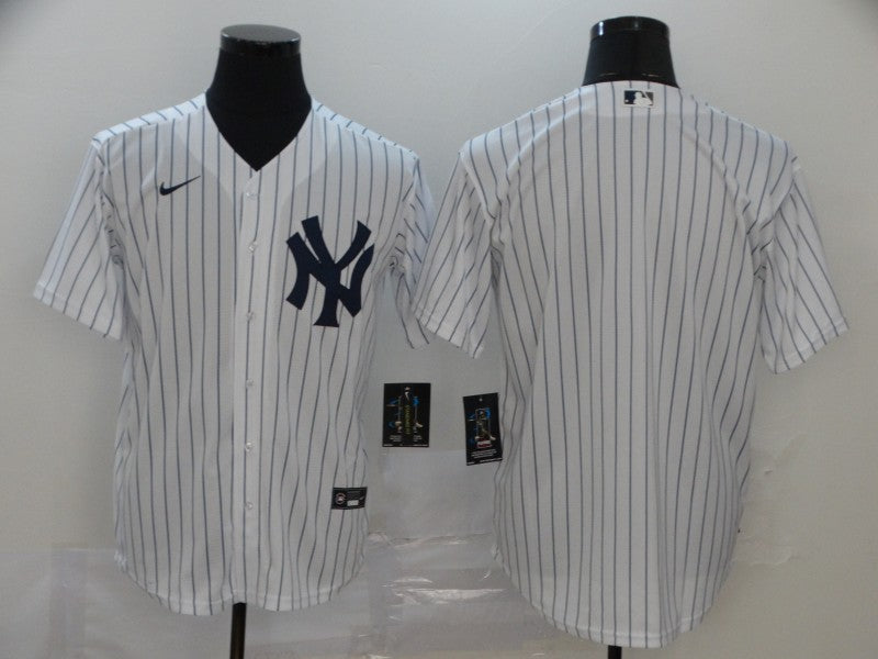 Men’s New York Yankees White Home Blank Jersey