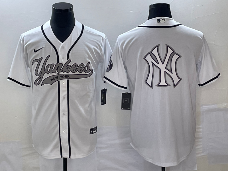 Men’s New York Yankees White Jersey Joint Edition