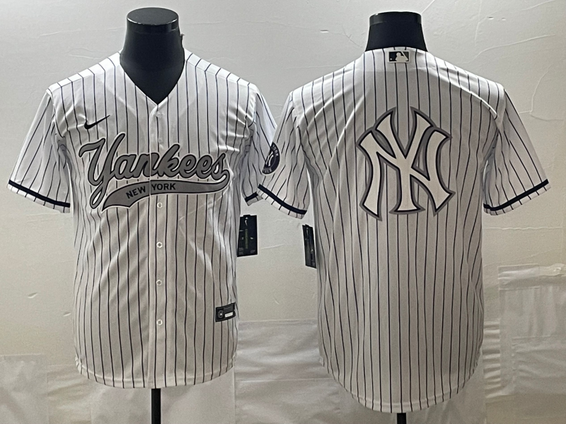 Men’s New York Yankees White Jersey Joint Edition