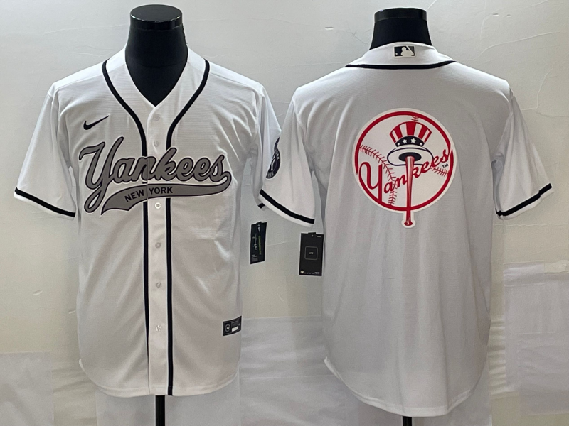 Men’s New York Yankees White Team Jersey Joint Edition