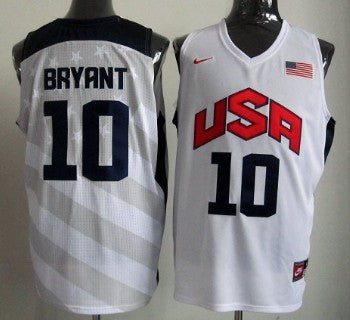 Men’s Nike 2012 Team USA Basketball Jersey #10 Kobe Bryant white