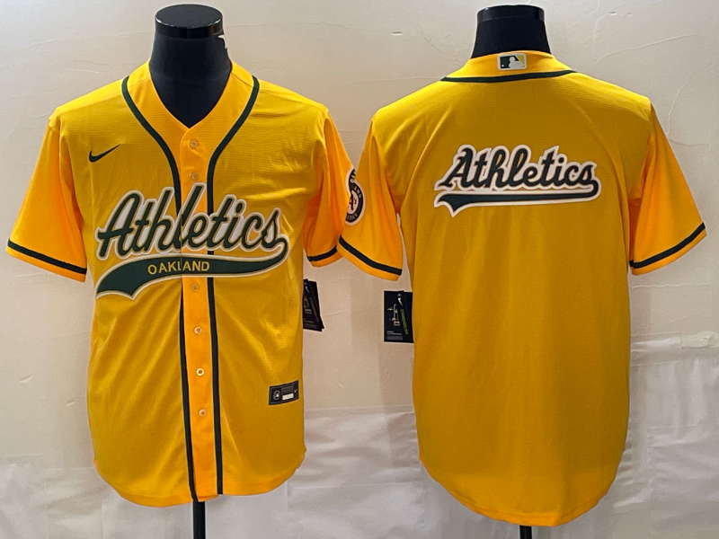 Men’s Oakland Athletics Gold Jersey Joint Edition
