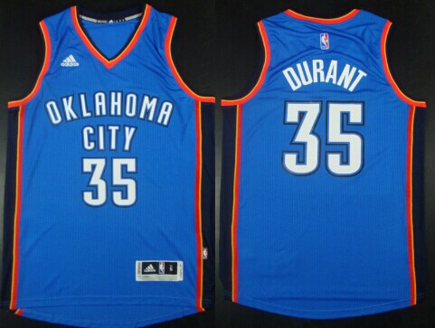 Men’s Oklahoma City Thunder #35 Kevin Durant 2015 Revolution 30 Swingman Blue Jersey