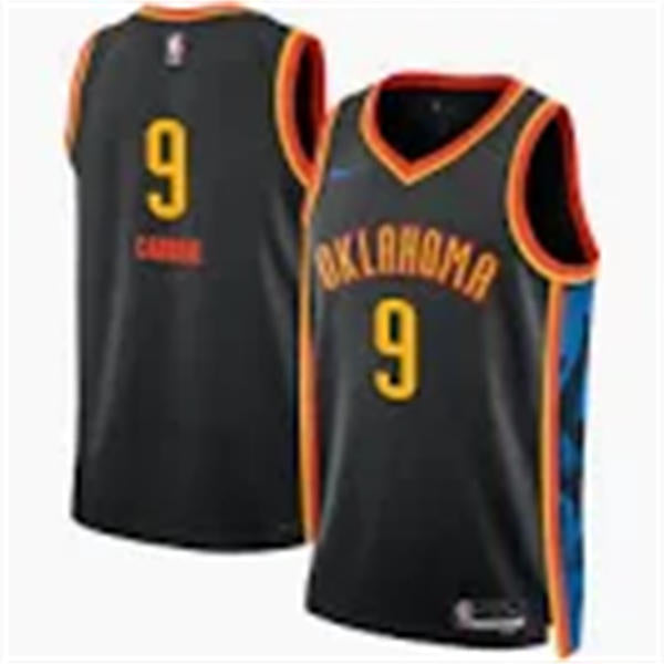 Mens Oklahoma City Thunder #9 Alex Caruso Black 2024-25 City Edition Jersey