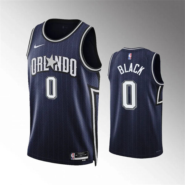 Men’s Orlando Magic #0 Anthony Black 2023-24 City Edition Swingman Jersey Navy