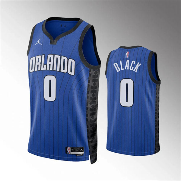 Men’s Orlando Magic #0 Anthony Black Blue Statement Edition Player Jersey