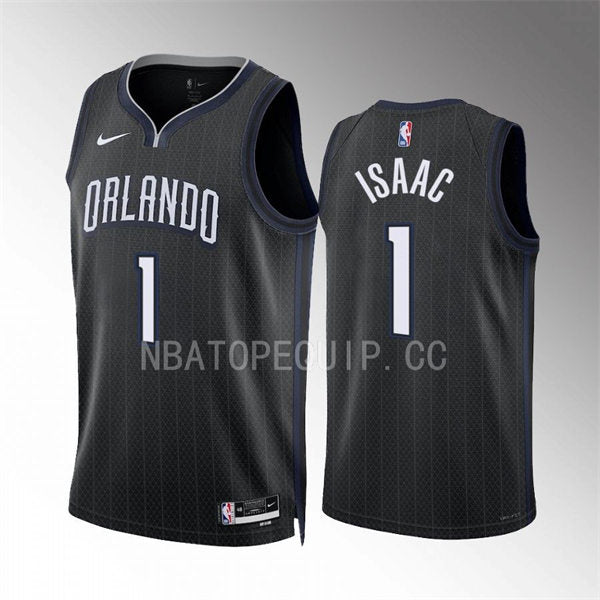 Men’s Orlando Magic #1 Jonathan Isaac 2022-23 City Edition Swingman Jersey Black