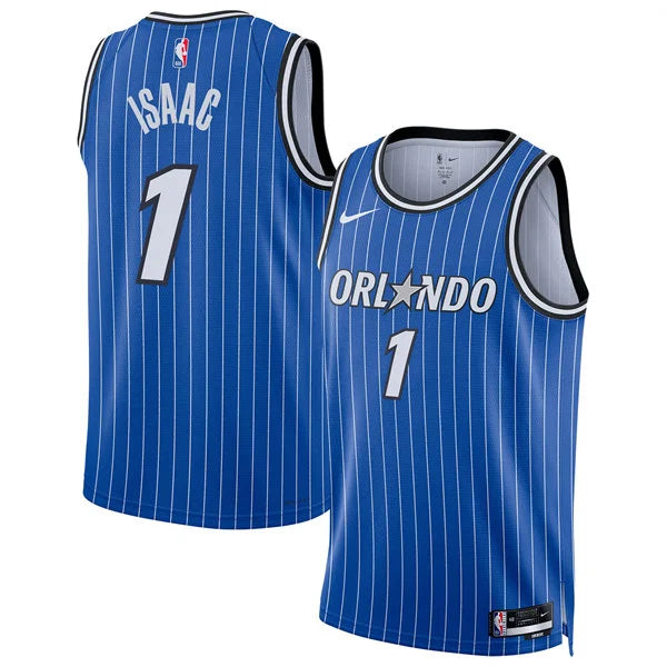 Men’s Orlando Magic #1 Jonathan Isaac 2025-26 Blue Icon Edition Swingman Jersey