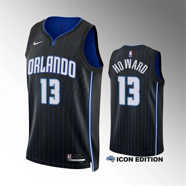Men’s Orlando Magic #13 Jett Howard Black Icon Edition Player Jersey