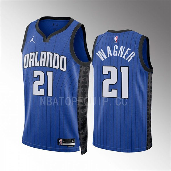 Men’s Orlando Magic #21 Moritz Wagner 2022-23 Blue Statement Edition Swingman Jersey