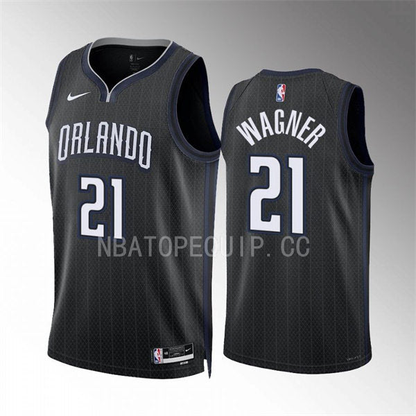 Men’s Orlando Magic #21 Moritz Wagner 2022-23 City Edition Swingman Jersey Black
