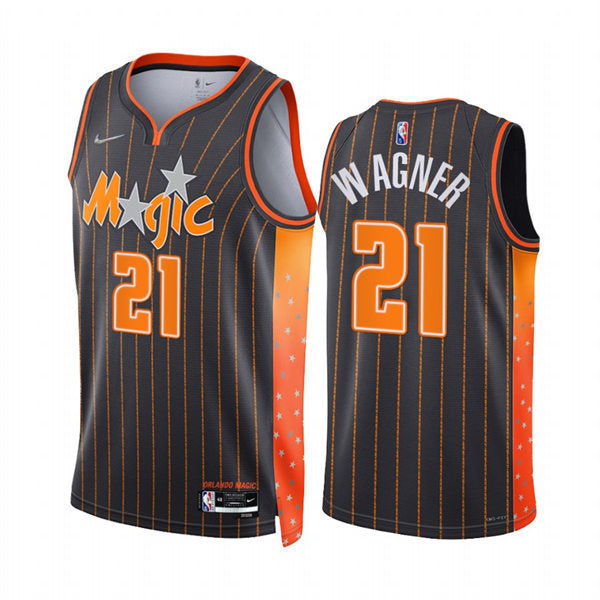 Men’s Orlando Magic #21 Moritz Wagner Anthracite 2021-22 City Edition Jersey