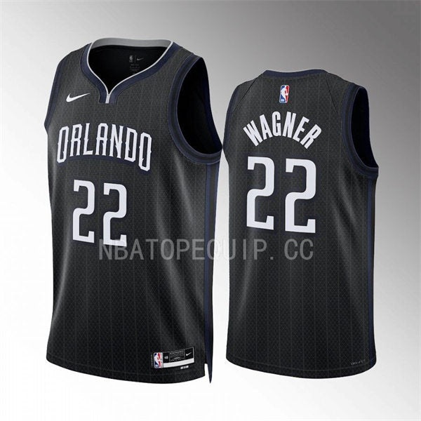 Men’s Orlando Magic #22 Franz Wagner 2022-23 City Edition Swingman Jersey Black