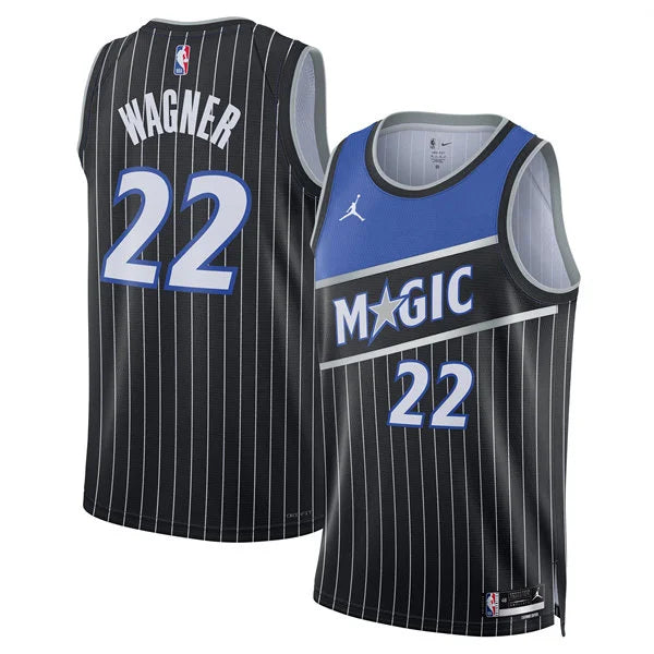 Men’s Orlando Magic #22 Franz Wagner 2025-26 Black Statement Edition Swingman Jersey