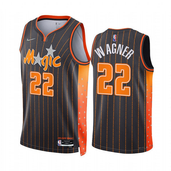 Men’s Orlando Magic #22 Franz Wagner Anthracite 2021-22 City Edition Jersey